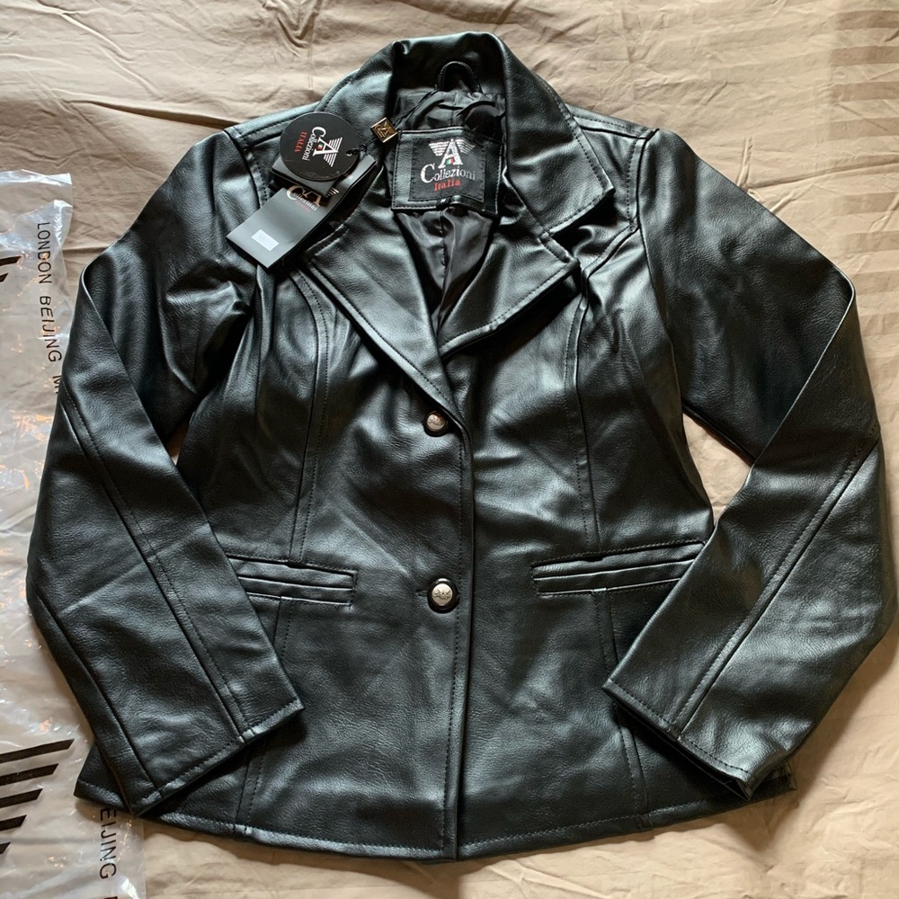 Italian A Collezioni jacket vegan leather